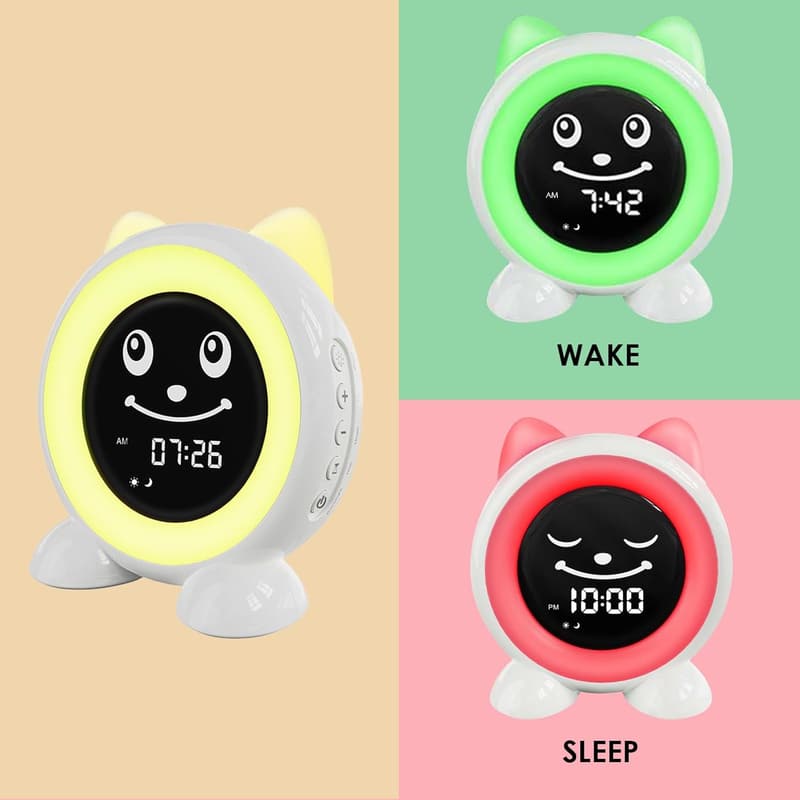 Kids Sleep Training Alarm Clock with Night Light & Nap Timer
