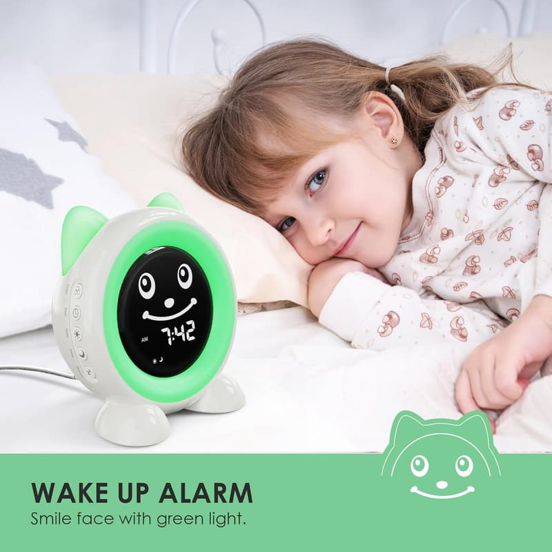 Kids Sleep Training Alarm Clock with Night Light & Nap Timer