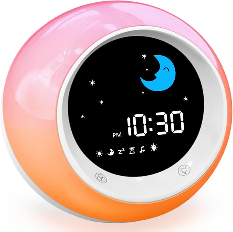 Kids Sleep Training Alarm Clock with Night Light & Wake Timer