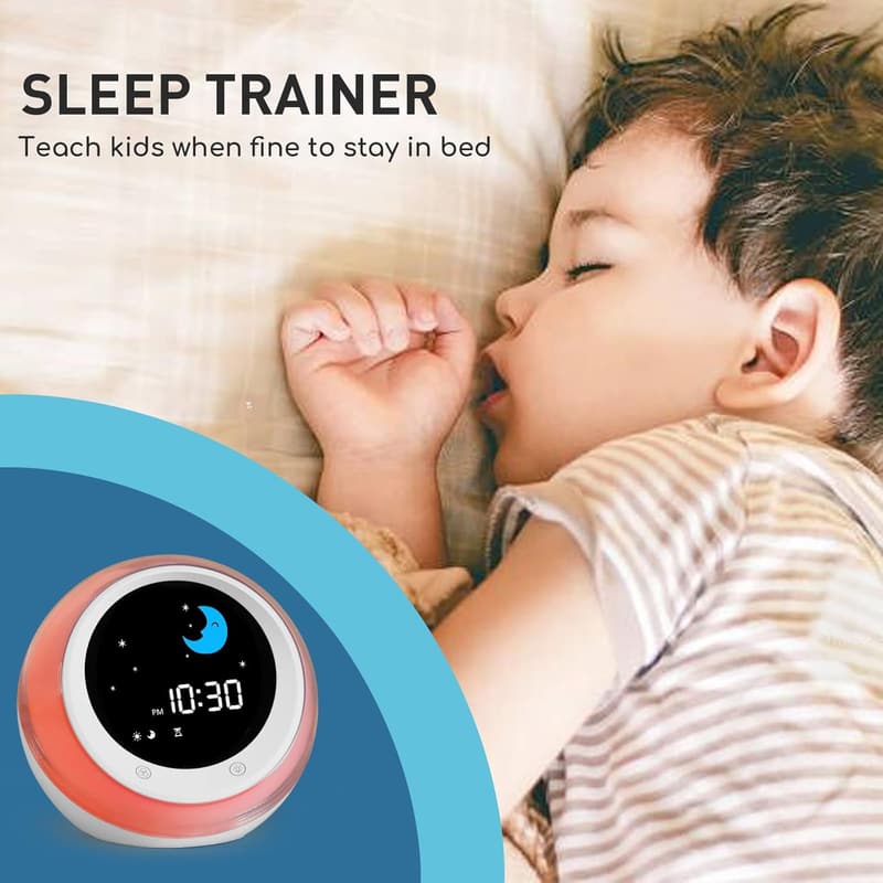 Kids Sleep Training Alarm Clock with Night Light & Wake Timer