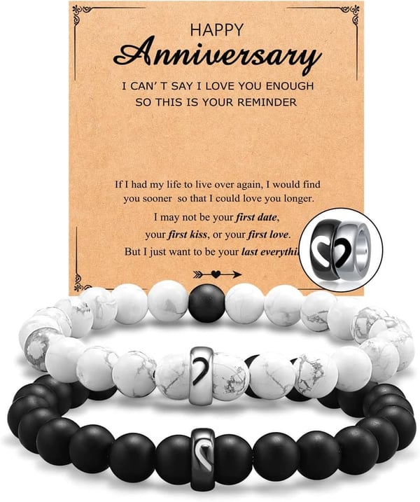 Valentine's Day Couple Ring Bracelets - Matching Set for Lovebirds