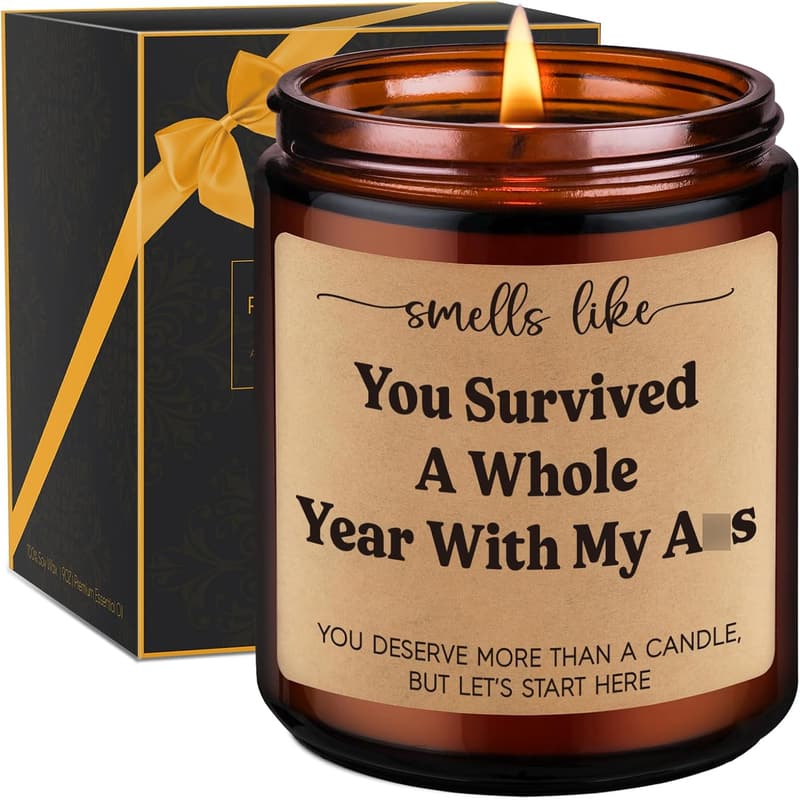1st Anniversary Scented Candle Gift for Couples