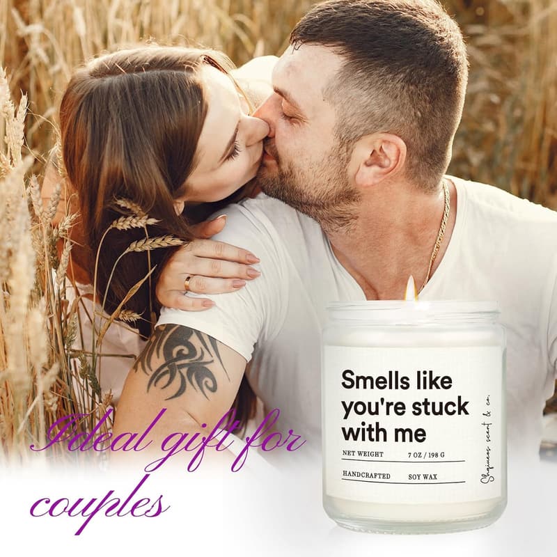 Lavender Scented Anniversary Candle Gift for Couples 7 oz