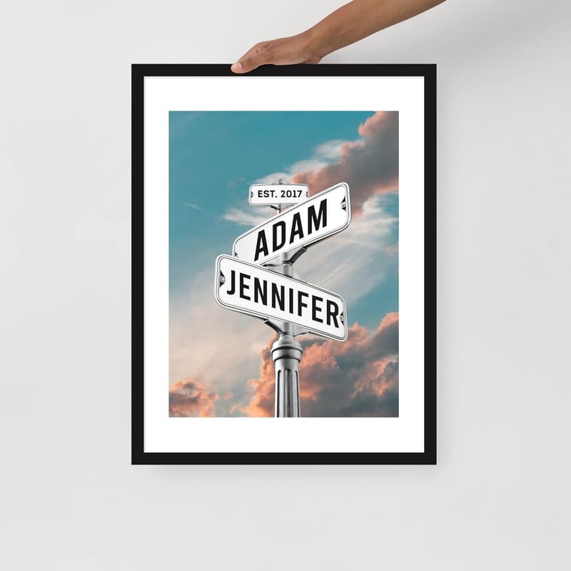 Custom Street Sign Print - Personalized Wedding or Anniversary Gift