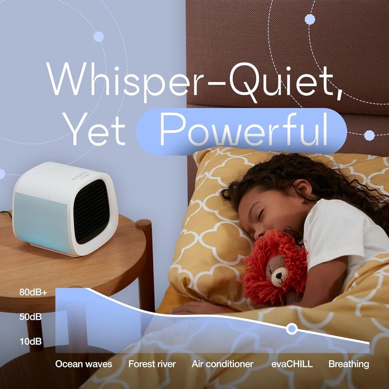 Portable Evaporative Air Cooler & Fan for Desk and Travel