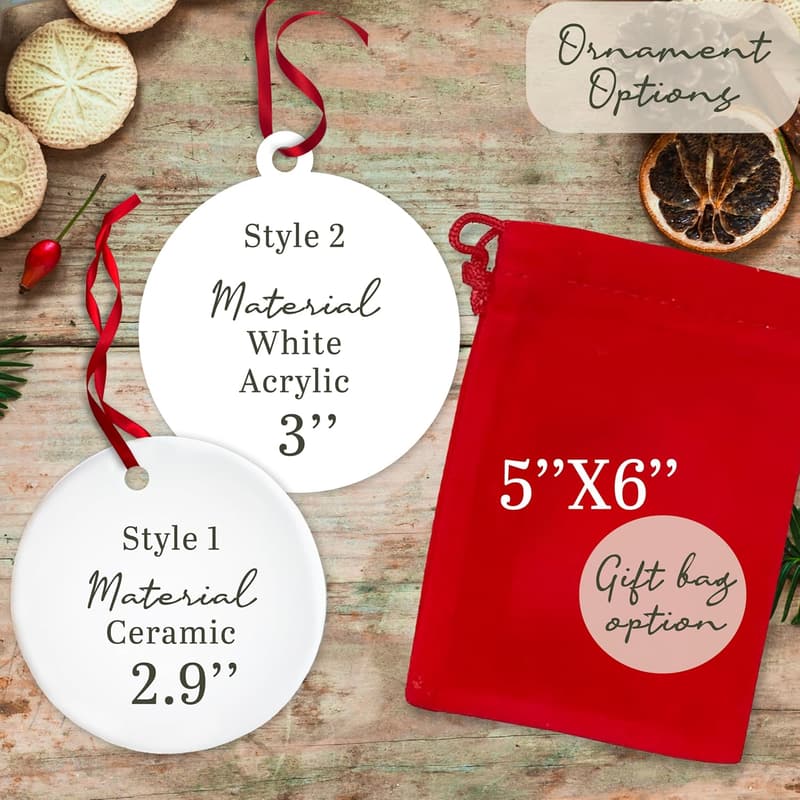 Personalized Pet Photo Ornament - Custom Memorial Keepsake