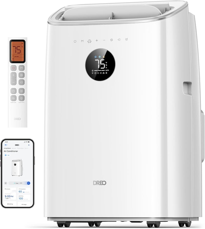 Dreo 8,000 BTU Portable Air Conditioner with Smart Features