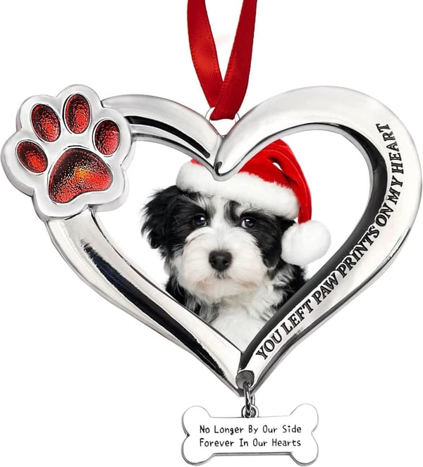 Personalized Pet Memorial Ornament - Sympathy Gift for Dog/Cat