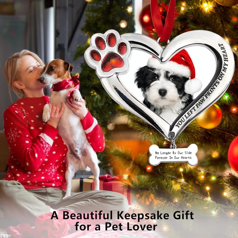 Personalized Pet Memorial Ornament - Sympathy Gift for Dog/Cat