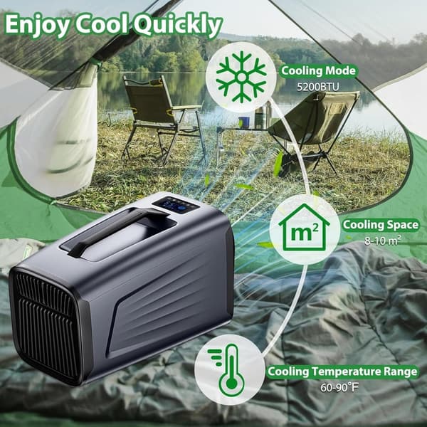 Portable 400W Air Conditioner for Camping & Indoor Use