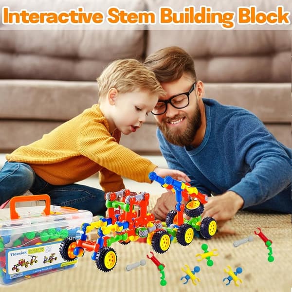 125 PCS STEM Building Blocks for Kids Ages 3-8
