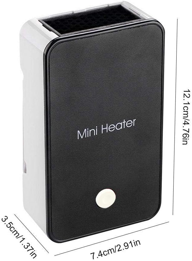 Portable Energy-Saving Electric Fan Heater - Black