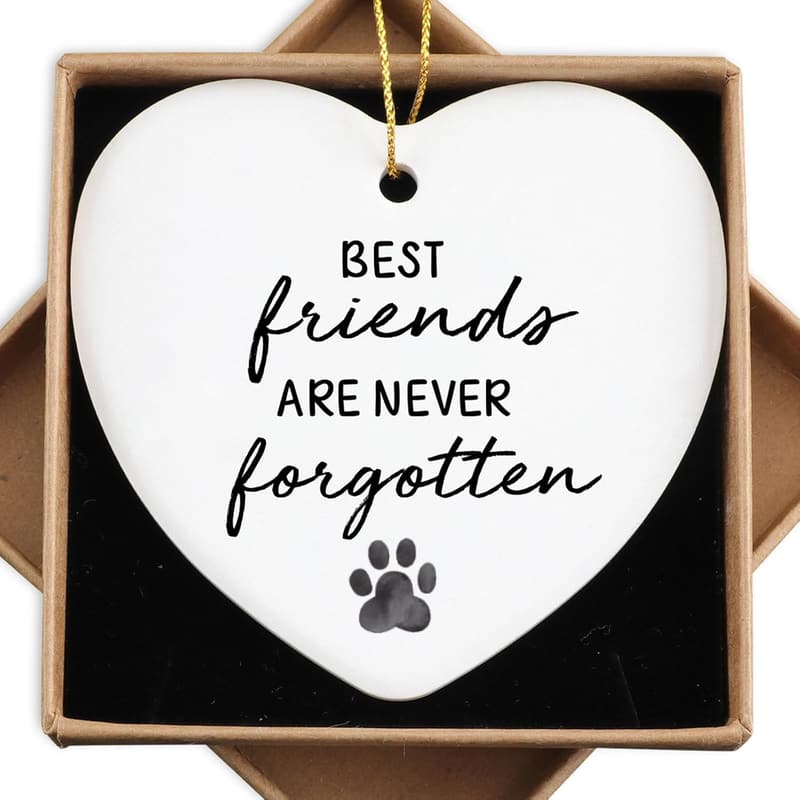 Pet Memorial Heart Plaque - Sympathy Keepsake Ornament