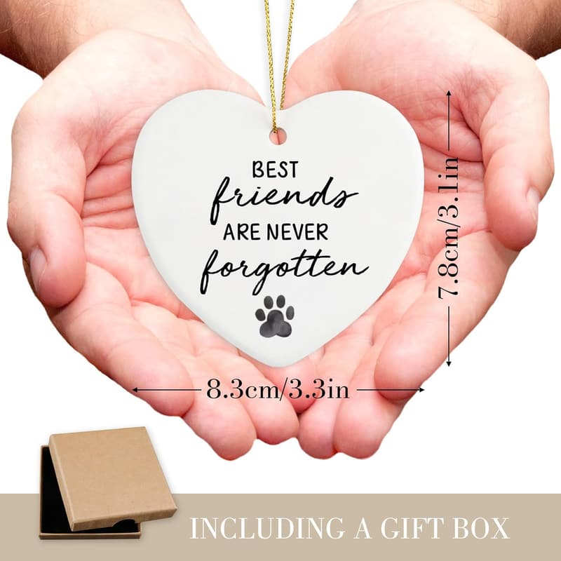 Pet Memorial Heart Plaque - Sympathy Keepsake Ornament