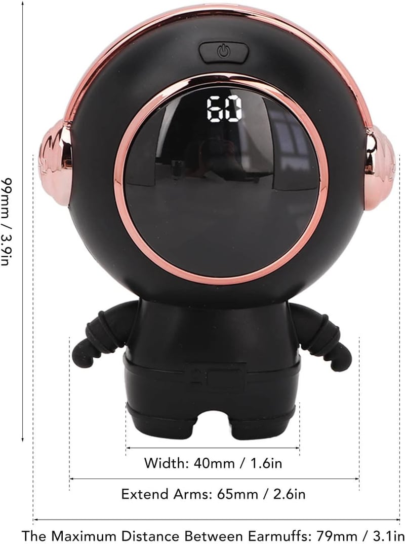 Portable USB Rechargeable Heater for Fast Winter Heating (Black)