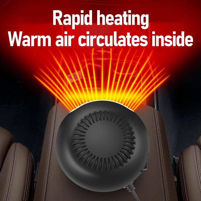 Portable Electric Space Heater with Thermostat - 170W