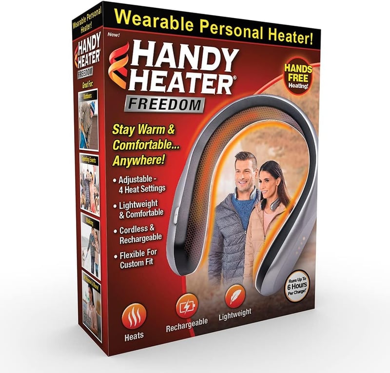 Wearable Neck Heater - Cordless, USB Rechargeable, 4 Heat Settings
