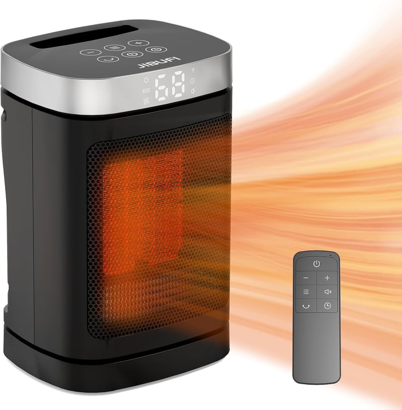 Portable 1500W Electric Space Heater with Remote Control
