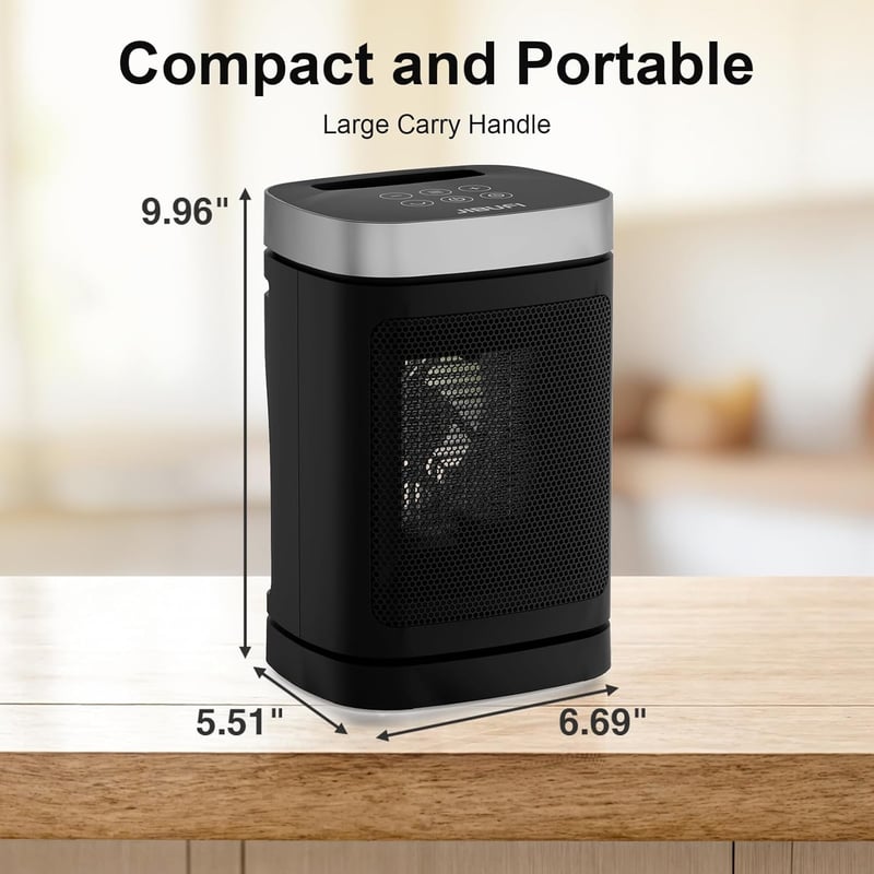 Portable 1500W Electric Space Heater with Remote Control