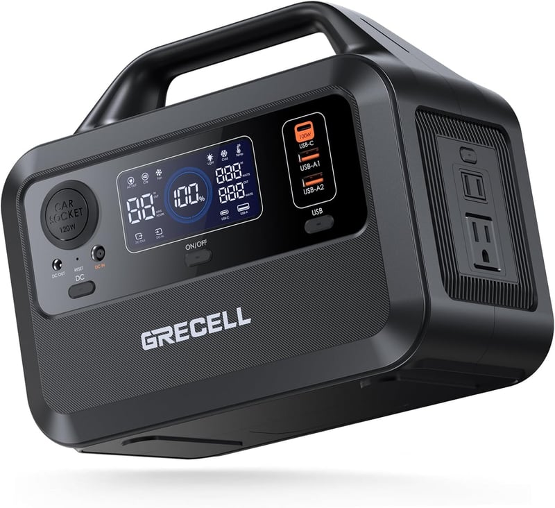 GRECELL 300W Portable Power Station - Fast Charging Solar Generator