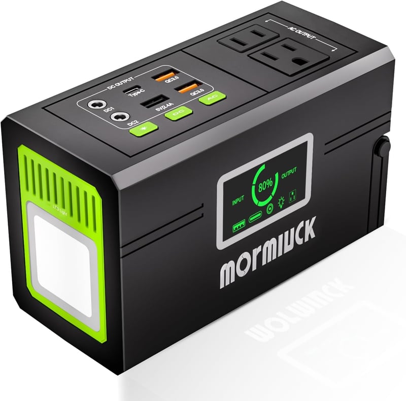Portable Power Station 127W Solar Generator for Camping & Emergencies