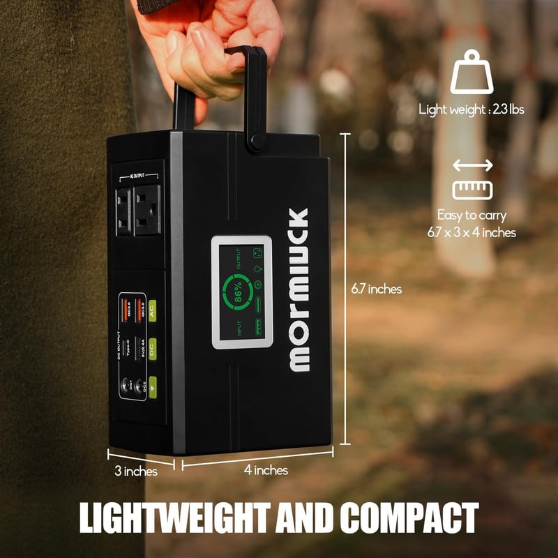 Portable Power Station 127W Solar Generator for Camping & Emergencies