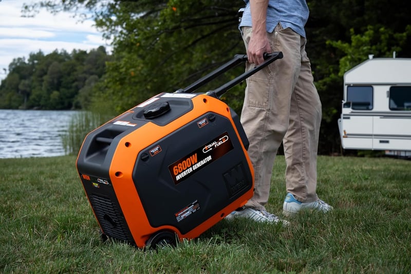 Portable Inverter Generator - 6800W Dual Fuel for RV & EV Backup