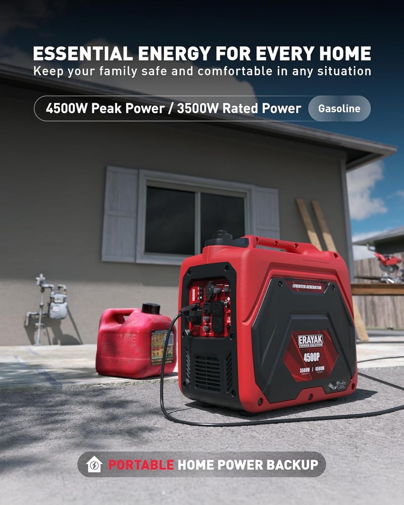 Portable 4500W Inverter Generator for Camping & Home Use