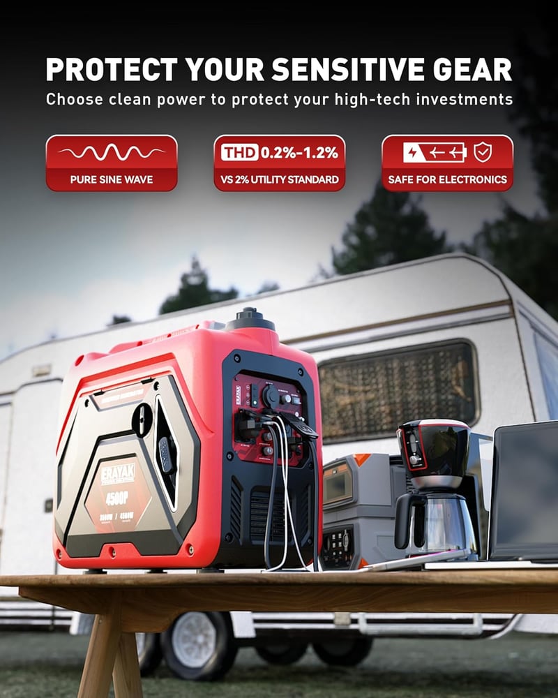 Portable 4500W Inverter Generator for Camping & Home Use