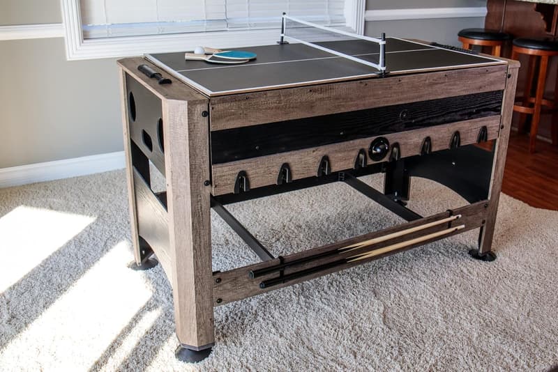 4-in-1 Multi-Game Table - Air Hockey, Billiards, Foosball, Ping Pong
