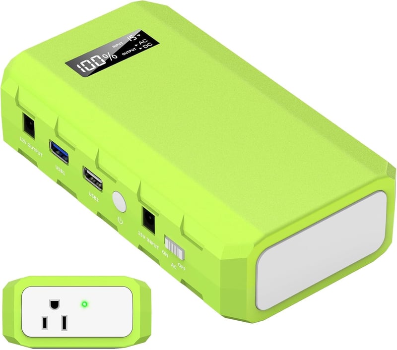 Portable Power Station - 24000mAh, 65W AC Outlet for Camping