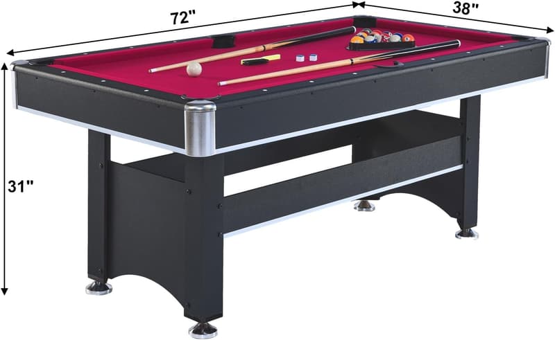 6ft Pool and Ping Pong Table Combo for Family Fun