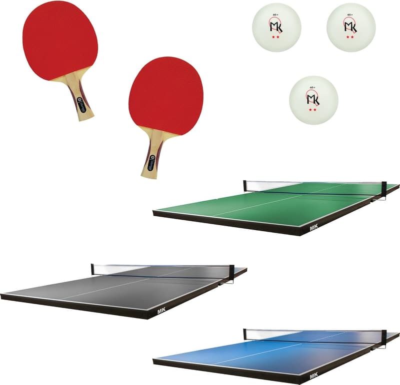 Table Tennis Conversion Top for Billiard Table with Paddle Set