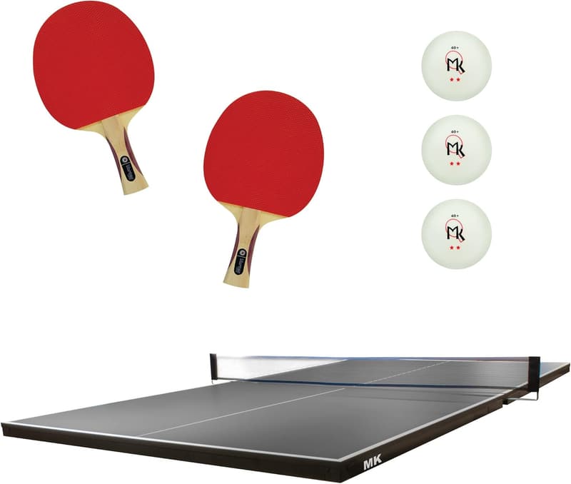 Table Tennis Conversion Top for Billiard Table with Paddle Set