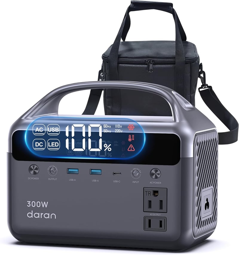 300W Portable Power Station with LiFePO4 Battery for Camping & Reisen