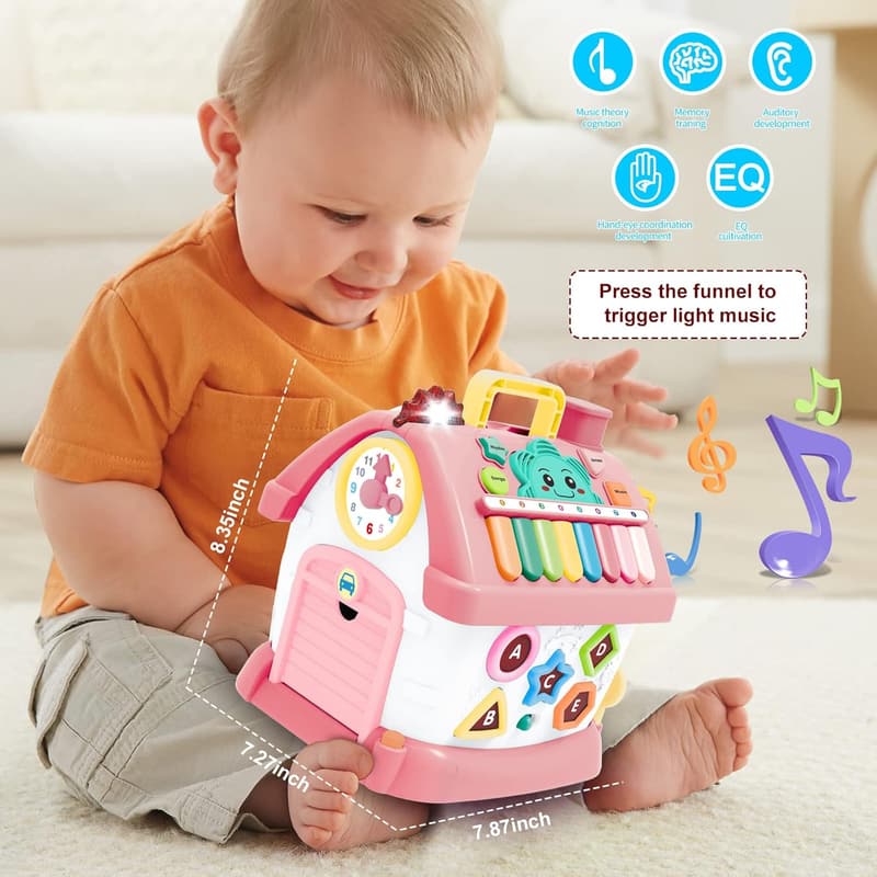 Musical Learning House Toy for 1+ Year Old Girls