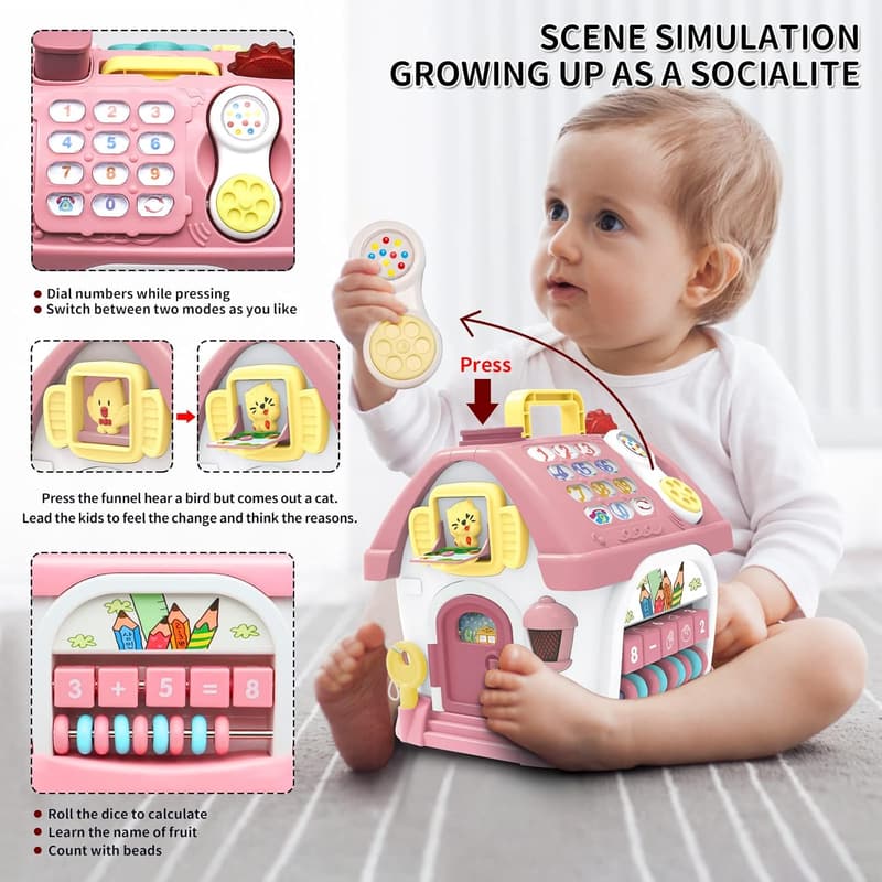 Musical Learning House Toy for 1+ Year Old Girls