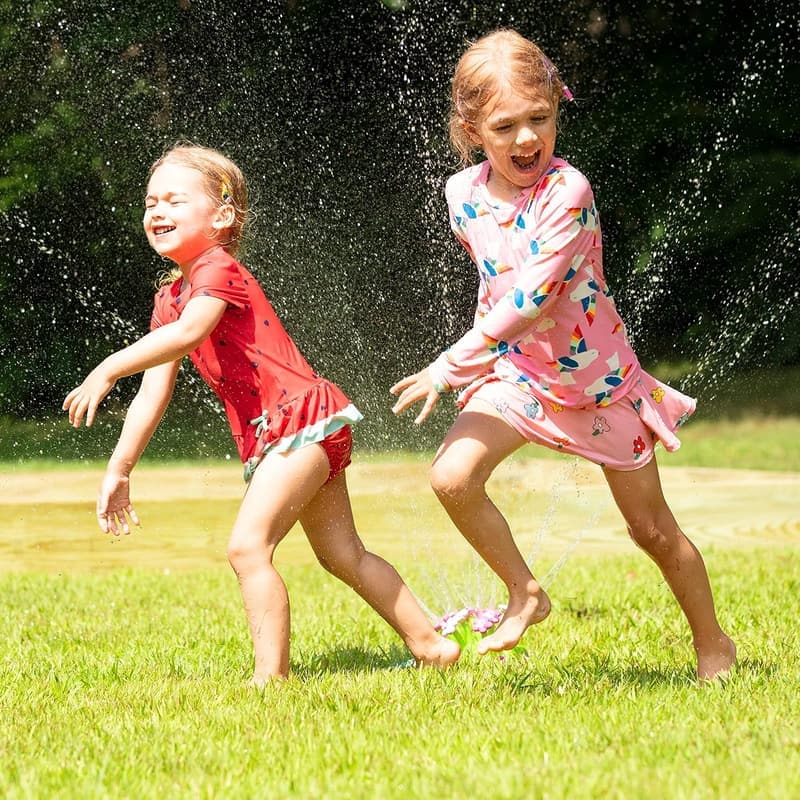 Sunny Patch Flower Sprinkler Toy with Hose Attachment
