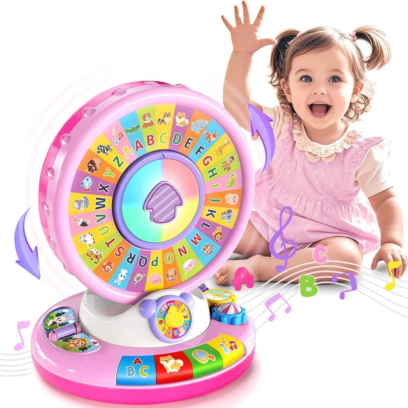 Musical Spin & Sing Alphabet Zoo Toy for Toddlers 1-3