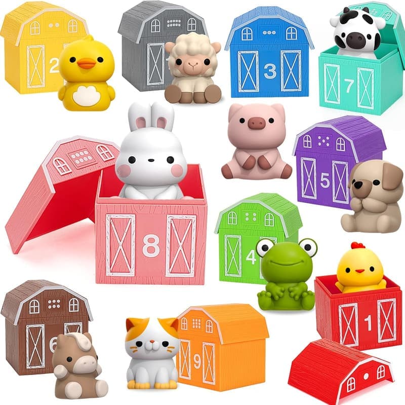 Montessori Farm Animal Learning Toys Set for Toddlers