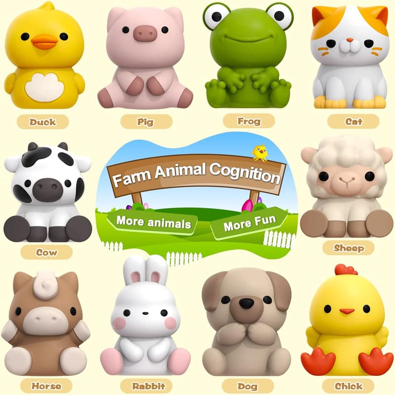 Montessori Farm Animal Learning Toys Set for Toddlers