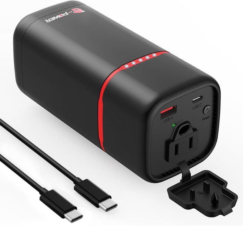 20000mAh Power Bank with AC Outlet & Fast Charging Ports