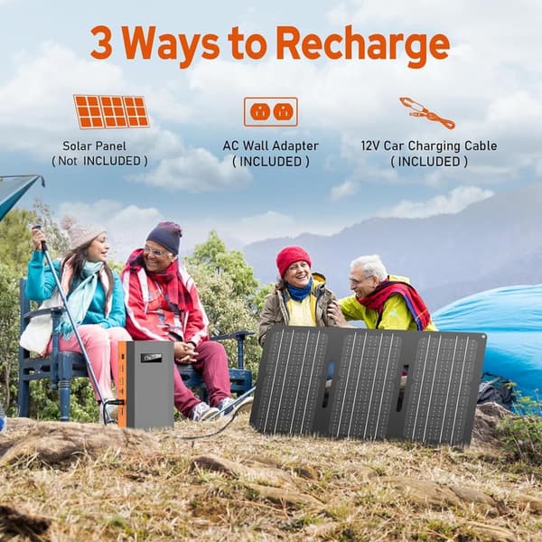 65W Portable Power Bank with AC Outlet, 24000mAh for Outdoors