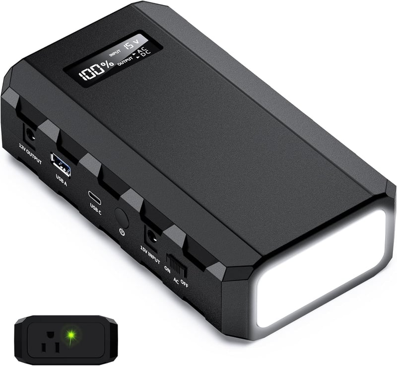 65W Portable Power Bank with AC Outlet for Travel and Camping