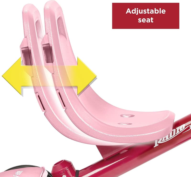 4-in-1 Pink Toddler Tricycle for Ages 1-5