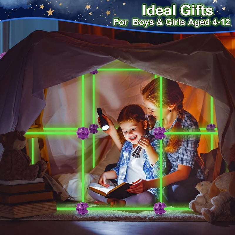 140-Pack Glow-in-the-Dark Building Kits for Kids 4+