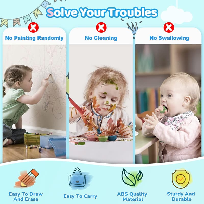 Magnetic Drawing Board for Toddlers Age 1-3, Educational Gift