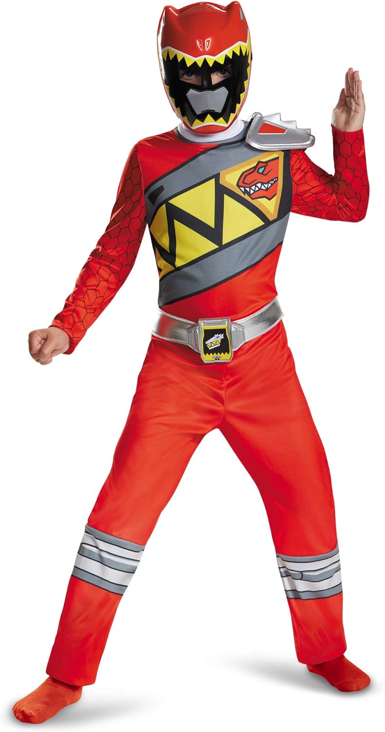 Dino Charge Red Classic Costume for Kids