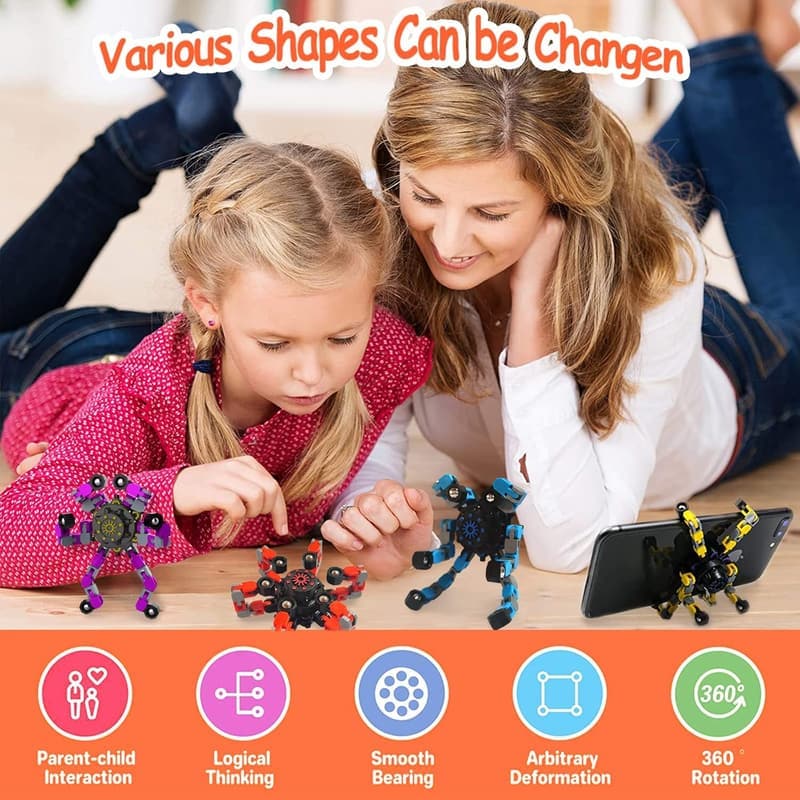 Fidget Toy Set - 12 Pack Deformable Chain Stress Relief