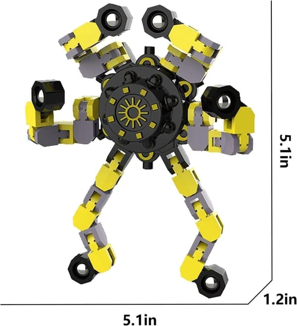 Transformable Robot Fidget Spinners - 32 Pcs Stress Relief Toys